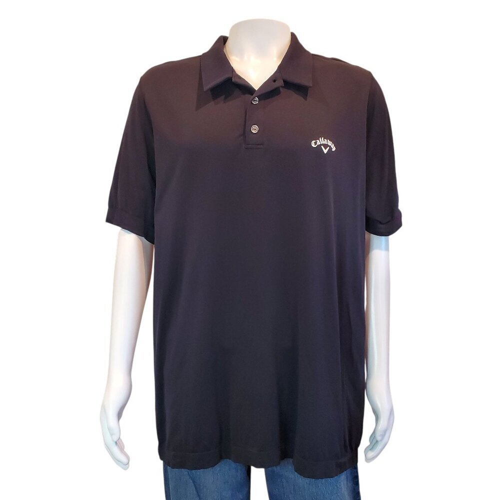 CALLAWAY Golf Polo Mens Performance in Black with logo SZ XL